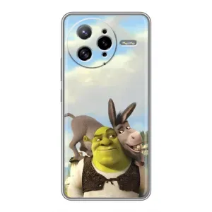 Чехол с мультфильмом Шрек на Xiaomi POCO F7 Ultra (Шрек и Осел)