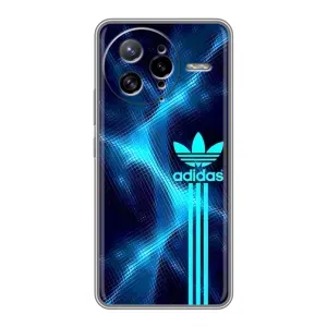 Чехлы Адидас для Xiaomi POCO F7 Ultra (AlphaPrint) (Синий Адидас)