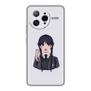 Чехлы Венсдей на Xiaomi POCO F7 Ultra Уэнсдей (AlphaPrint) (Уэнздей и Вещь)