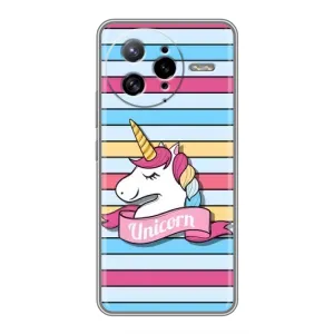 Чехол для Поко Ф7 Ультра - (Единорожки - Новинки) (AlphaPrint) (Unicorn)