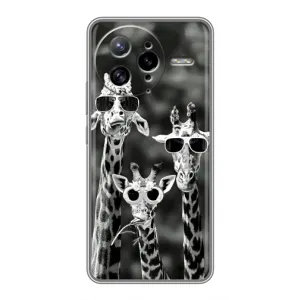 Силіконовий чохол з КАРТИНКАМИ літо для Xiaomi POCO F7 Ultra (AlphaPrint) (Жирафи в окулярах)