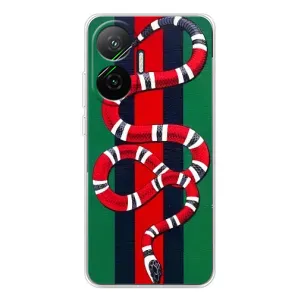 Чехлы ГУЧЧИ для Поко Ф7 (AlphaPrint) (Gucci змия)