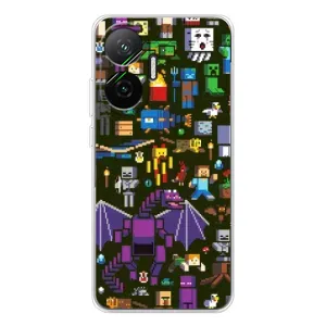 Чохол Майнкрафт на Xiaomi POCO F7 (AlphaPrint) Minecraft (Колаж Майнкрафт)