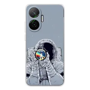 Чехол NASA для Xiaomi POCO F7 (AlphaPrint) (Космонавт фото)