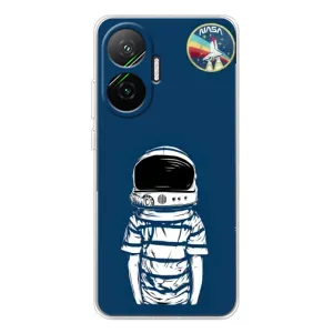 Чехол NASA для Xiaomi POCO F7 (AlphaPrint) (Мальчик в шлеме)