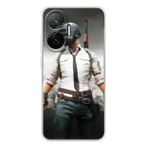 Чехол PUBG для Поко Ф7 (AlphaPrint) (Пабг мен)