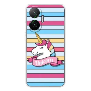 Чехол для Поко Ф7 - (Единорожки - Новинки) (AlphaPrint) (Unicorn)