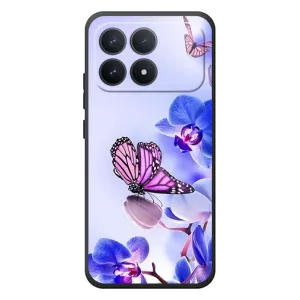 Чехлы с Цветами для Xiaomi Poco F8 Pro (VPrint) (Бабочка на цветочке)