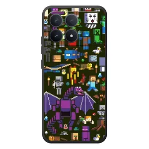 Чохол Майнкрафт на Xiaomi Poco F8 Pro (AlphaPrint) Minecraft (Колаж Майнкрафт)