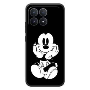 Эксклюзивный чехол для Xiaomi Poco F8 Pro (AlphaPrint - Мультяшные) (Микки на черном)