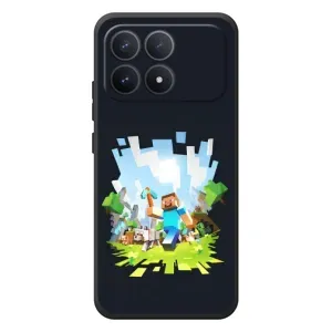 Чохол Майнкрафт на Xiaomi Poco F8 Pro (AlphaPrint) Minecraft (персонажі Minecraft)