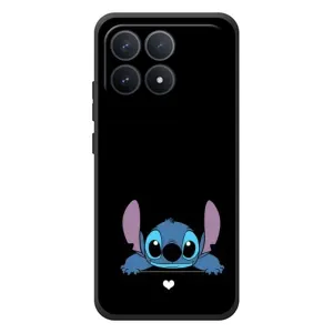 Чехол с принтом Стич на Xiaomi Poco F8 Pro (Стич на черном)