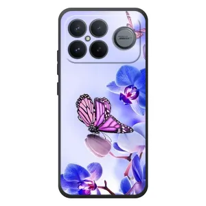 Чехлы с Цветами для Xiaomi Poco F8 Ultra (VPrint) (Бабочка на цветочке)