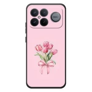 Чехол с розовым рисунком для Xiaomi Poco F8 Ultra (Букет цветов)