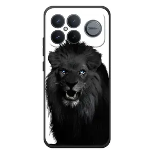 Чехлы с картинками животных Xiaomi Poco F8 Ultra (Черный ЛЕВ)