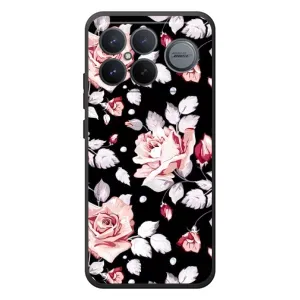 Чехлы с Цветами для Xiaomi Poco F8 Ultra (VPrint) (Цветочки на черном)