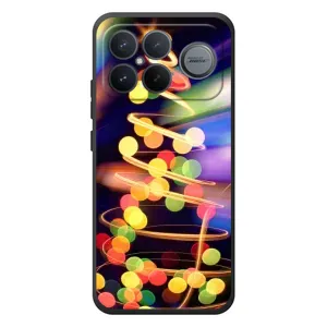 Новогодние Чехлы для :Xiaomi Поко F8 Ультра (VPrint) (Елка с гирлянд)