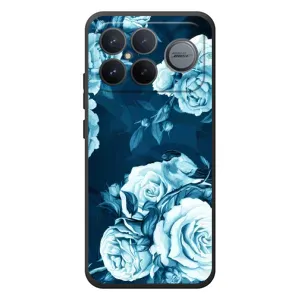 Чехлы (ART) Цветы на Xiaomi Poco F8 Ultra (VPrint) (Голубые Бутоны)