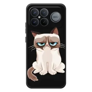 Чехол с принтом для Xiaomi Poco F8 Ultra (AlphaPrint) Модные коты (Грустный кот)