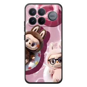 Чехол с Лабубу на Xiaomi Poco F8 Ultra (Розовый Лабубу)