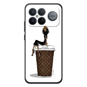 Чехлы Луи Витон для Xiaomi Poco F8 Ultra (AlphaPrint - LOUIS VUITTON) (кофе LOUIS VUITTON)