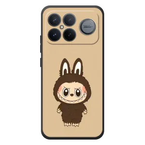 Чехол с Лабубу на Xiaomi Poco F8 Ultra (Bored Ape в красном)
