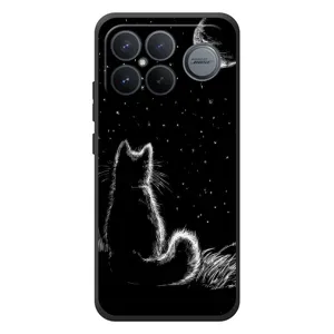 Чехол с принтом для Xiaomi Poco F8 Ultra (AlphaPrint) Модные коты (Котик и луна)