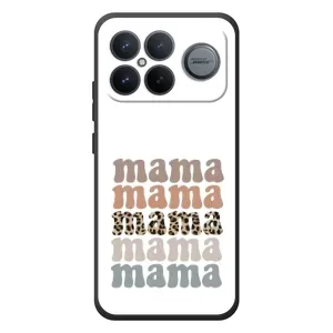Чехлы для мамы на Xiaomi Poco F8 Ultra (Текстовый коллаж мама)