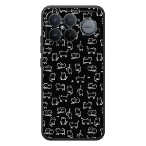 Чехол с принтом для Xiaomi Poco F8 Ultra (AlphaPrint) Модные коты (Меленькие котики)