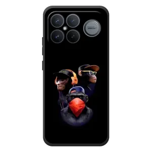 Чехол с Обезьянами Xiaomi Poco F8 Ultra - (AlphaPrint) (Три обезьяны)