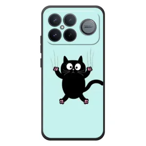 Чехол с принтом для Xiaomi Poco F8 Ultra (AlphaPrint) Модные коты (Падающий кот)