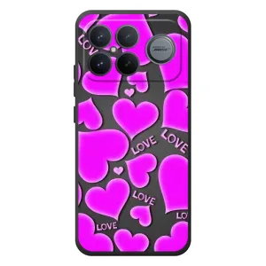 Чехлы для любимой на :Xiaomi Поко F8 Ультра (VPrint) (Pink hearts)