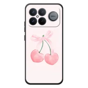 Чехол с розовым рисунком для Xiaomi Poco F8 Ultra (Розовые вишни)