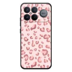 Чехол с розовым рисунком для Xiaomi Poco F8 Ultra (Розовый леопард)