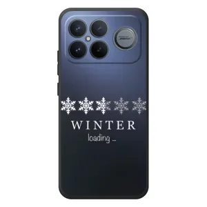 Зимние Чехлы для :Xiaomi Поко F8 Ультра - прозрачный фон (Winter loading)
