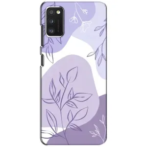 Силконовий чохол з принтом в квітах на Xiaomi POCO M3 Pro (4G/5G) (Фіолетове листя абстракція)