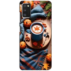 Чехол с уникальным дизайном «Осень с кофе» для Xiaomi POCO M3 Pro (4G/5G) (Кофе и тыковки)
