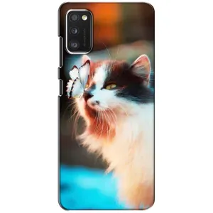 Чохол на Ксіаомі POCO M3 Про (4G/5G) з Котиками (VPrint) (Котик з метеликом)