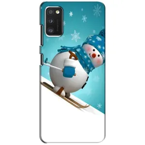 Новогодние Чехлы для Поко М3 Про (4G/5G) (VPrint) (Снеговик на лыжах)