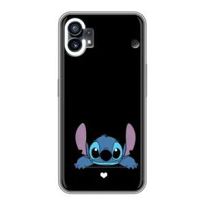Чехол с принтом Стич на Xiaomi Poco M4 5G (Стич на черном)