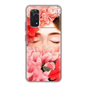 Чехлы (ART) Цветы на Xiaomi POCO M4 Pro 5G (VPrint) (Глаза в цветах)