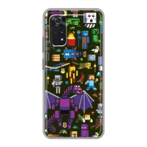 Чохол Майнкрафт на Xiaomi POCO M4 Pro 5G (AlphaPrint) Minecraft (Колаж Майнкрафт)