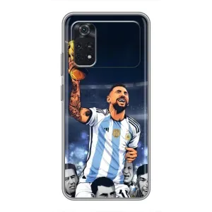 Чохли для Xiaomi POCO M4 Pro 5G (Leo чемпіон) (AlphaPrint) (Мессі з кубком)