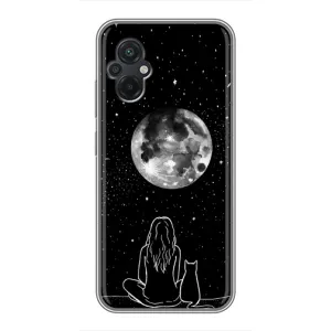 Чохол з принтом «Дівчина з котом» для Xiaomi POCO M5