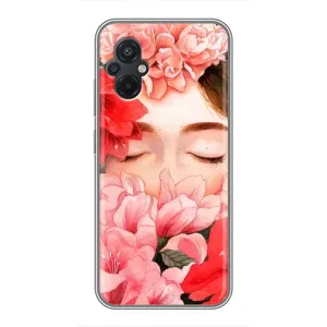Чехлы (ART) Цветы на Xiaomi POCO M5 (VPrint) (Глаза в цветах)