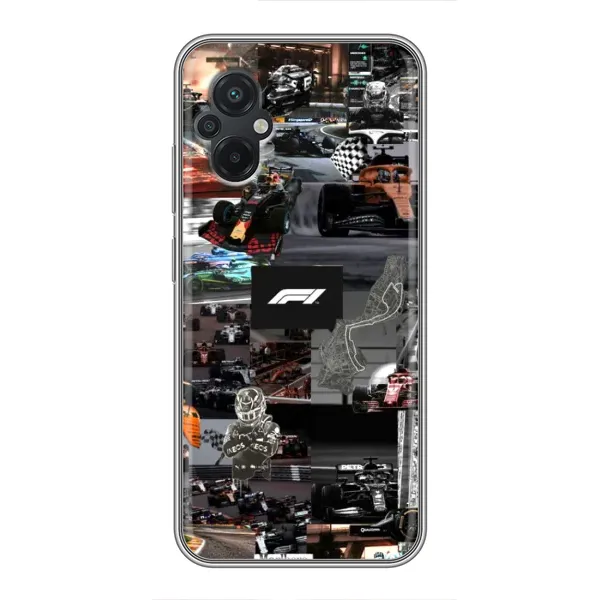 Чохол з принтом «Гоночний колаж Ф1» для Xiaomi POCO M5