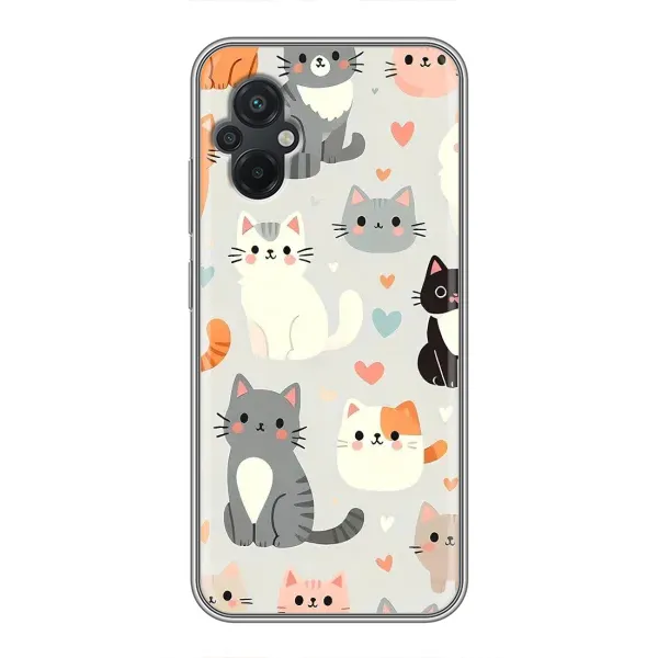 Чохол з принтом «Колаж котів» для Xiaomi POCO M5