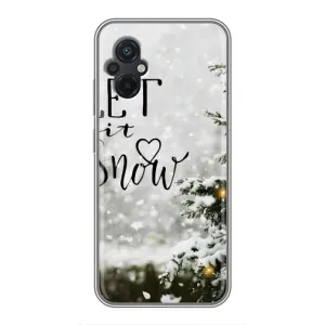 Новорічні, Святкові Чохли для Xiaomi POCO M5 - 2024 год (Let it snow)