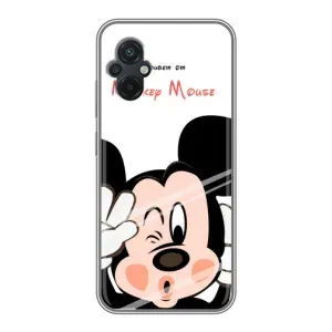 Эксклюзивный чехол для Xiaomi POCO M5 (AlphaPrint - Мультяшные) (Маус Микки)