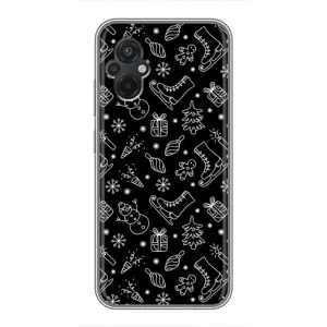Новорічні, Святкові Чохли для Xiaomi POCO M5 - 2024 год (Новорічний фон)